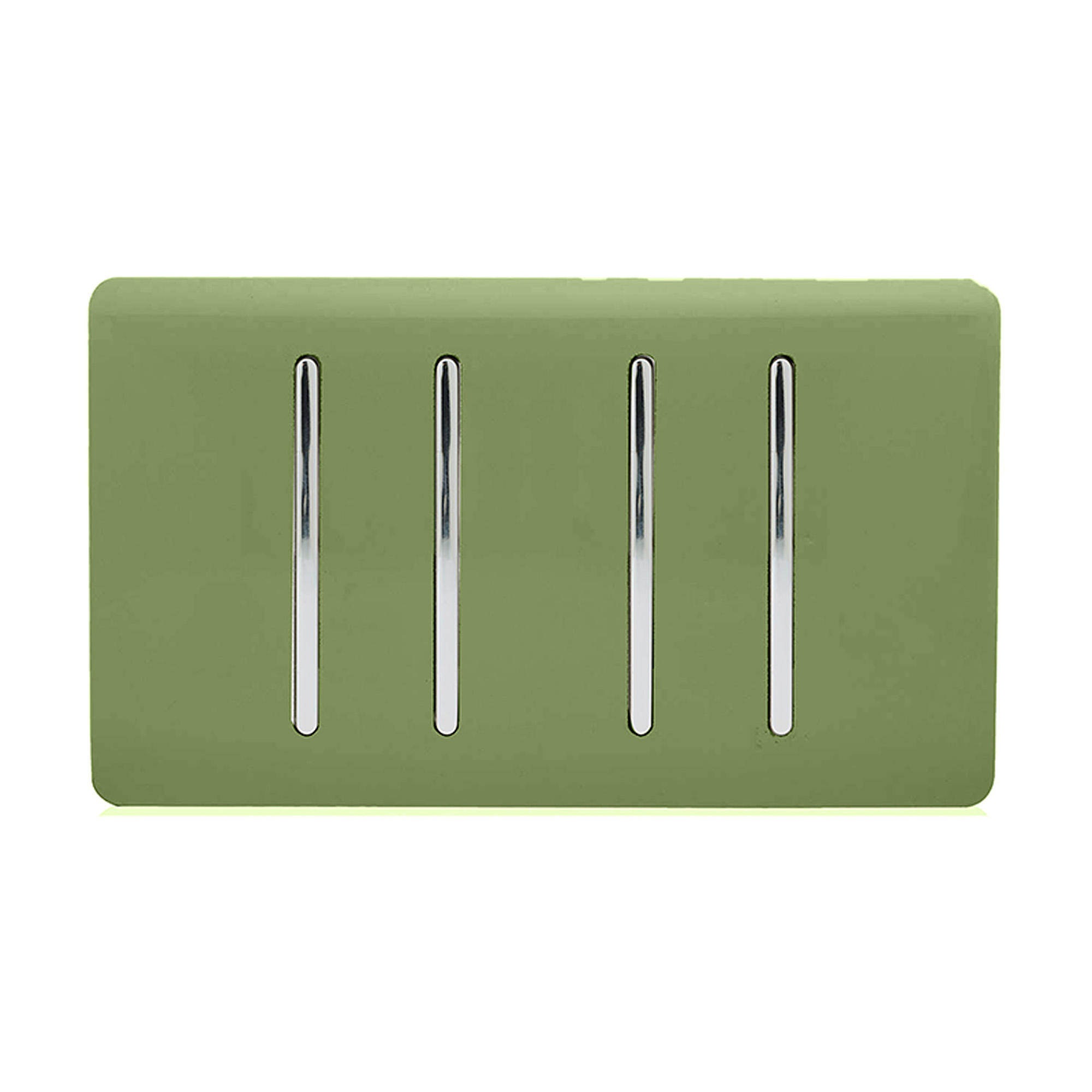 ART-SS44MG  4 Gang 2 Way 10 Amp Rocker Twin Plate Moss Green